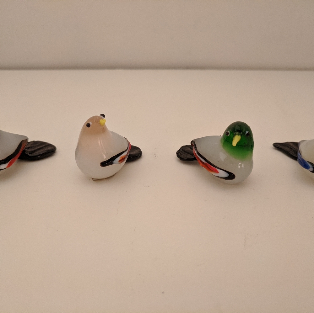 CRYSTAL GLASS BIRD GIFT SET (4)